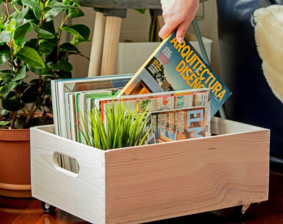 Make Rolling Magazine Storage