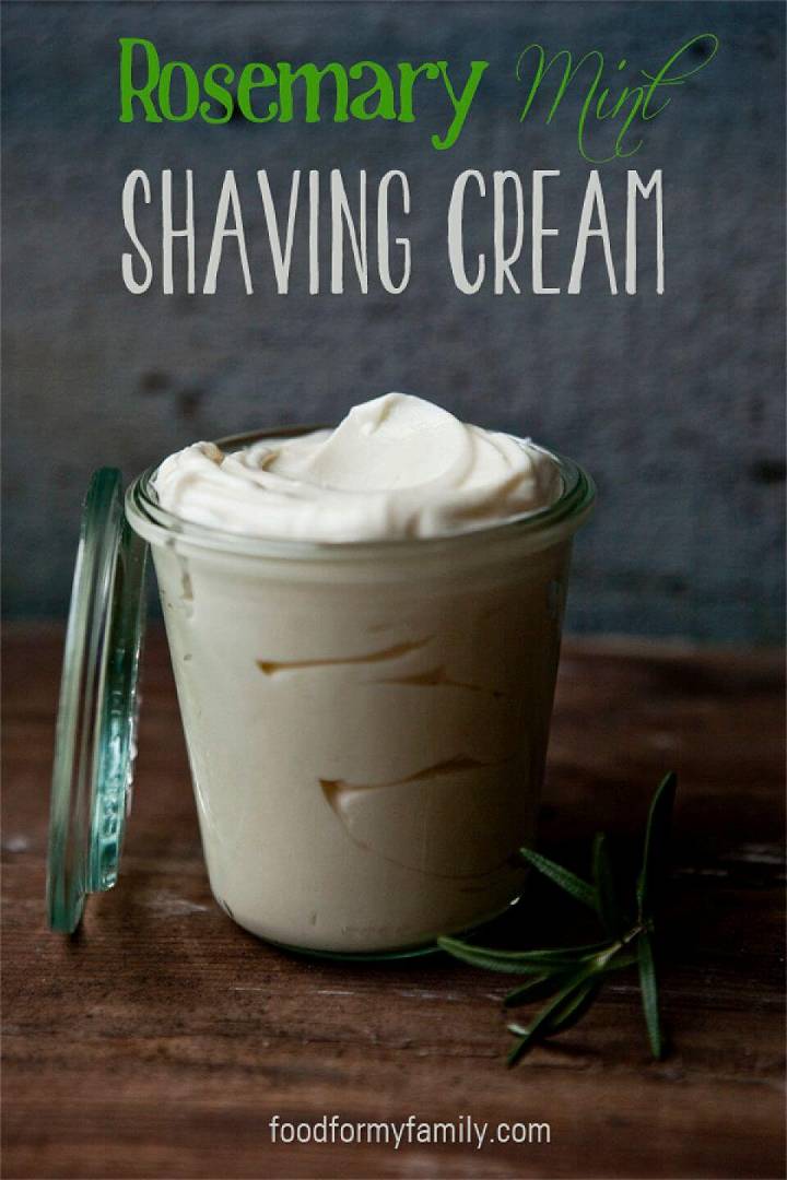 Make Rosemary Mint Shaving Cream Gift for Men