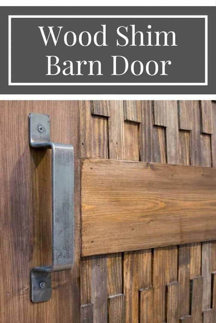 Make Sliding Barn Door with Wood Shim Panels