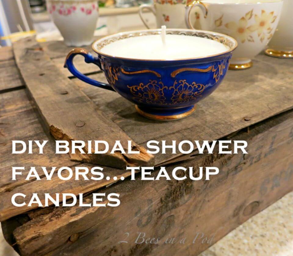 Teacup Candles Bridal Shower Favors