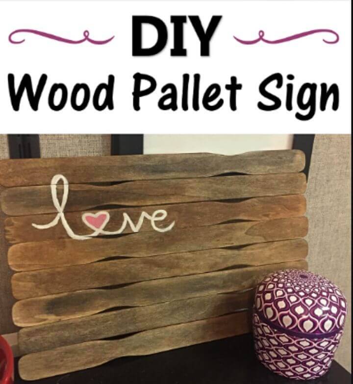 Make Wood Pallet Sign for Under 3