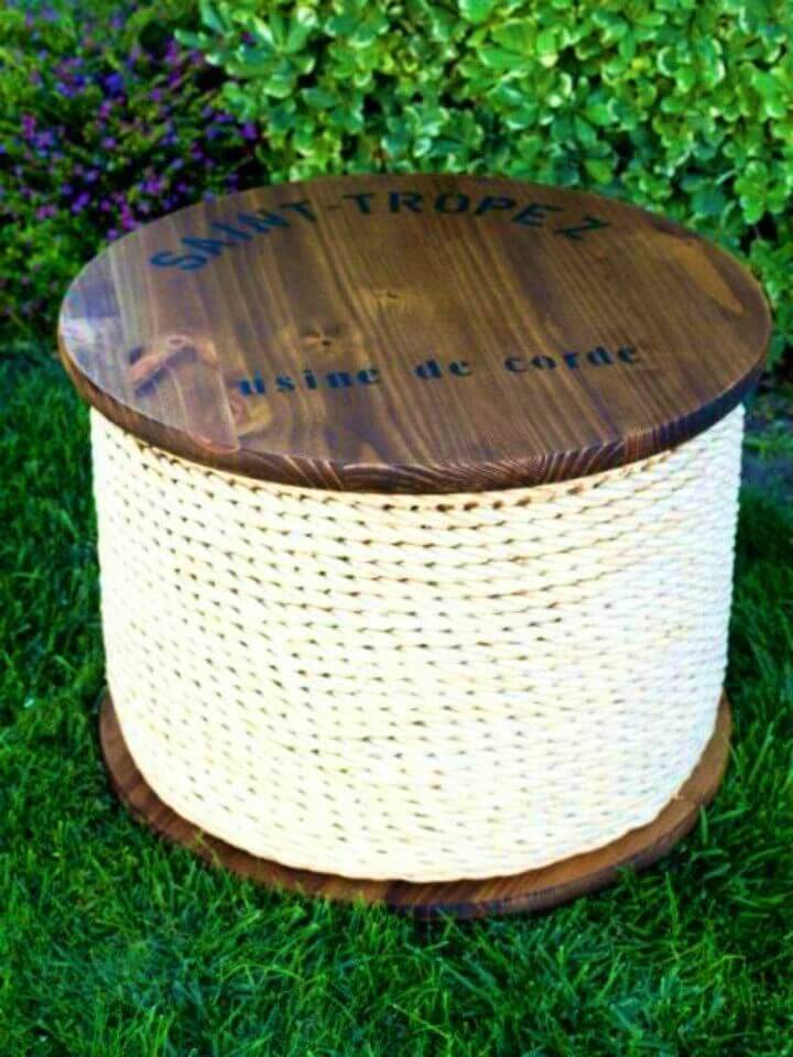 Make Wooden Spool Side Table