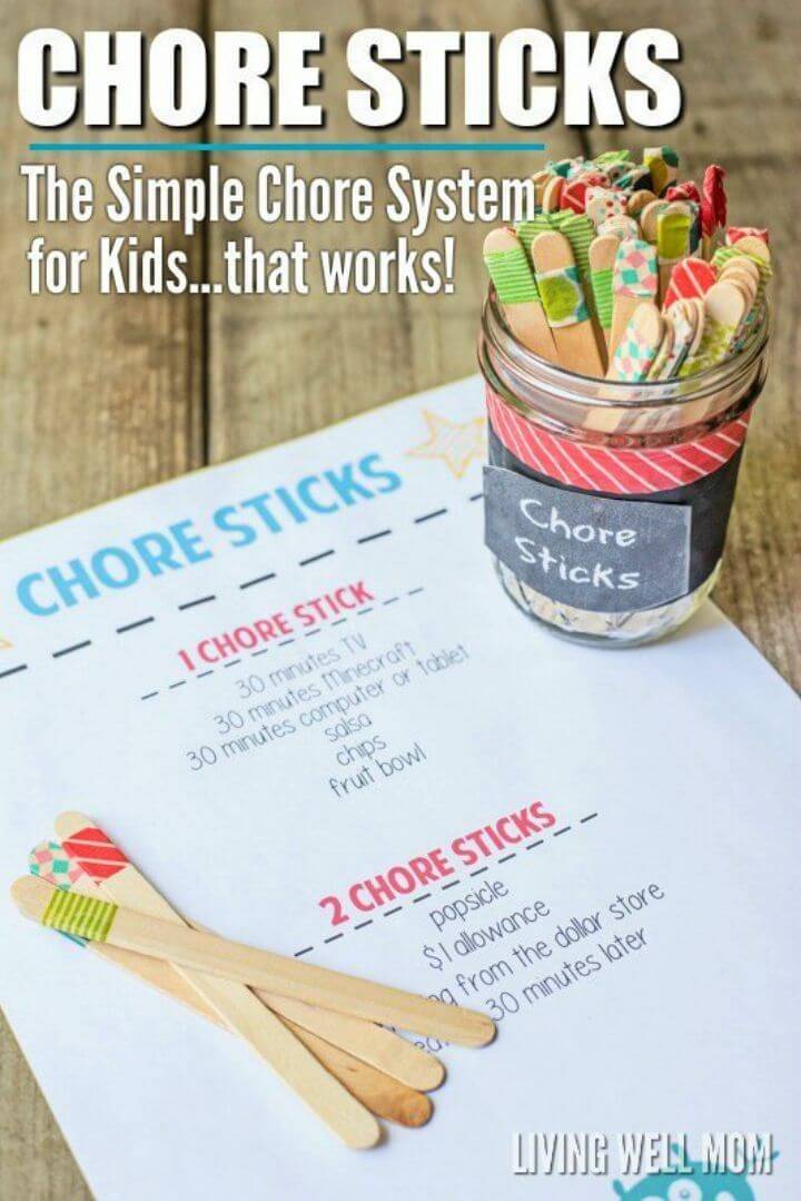 Make Your Own Chore Sticks for Kids