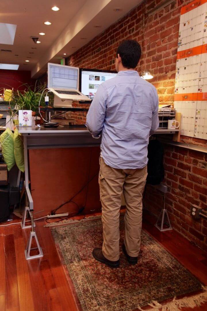 Make a 38 Adjustable Standing Desk Conversion