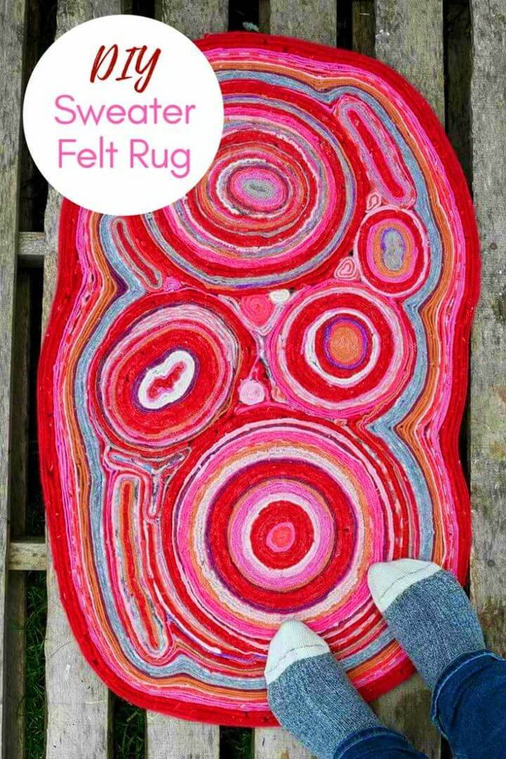 Make a Felt Rug Out of Recycled Sweaters