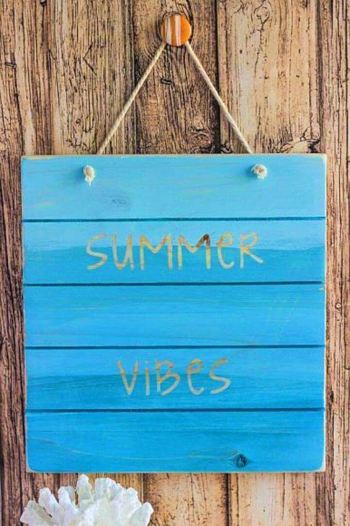 Make a Summer Vibes Wood Pallet Sign