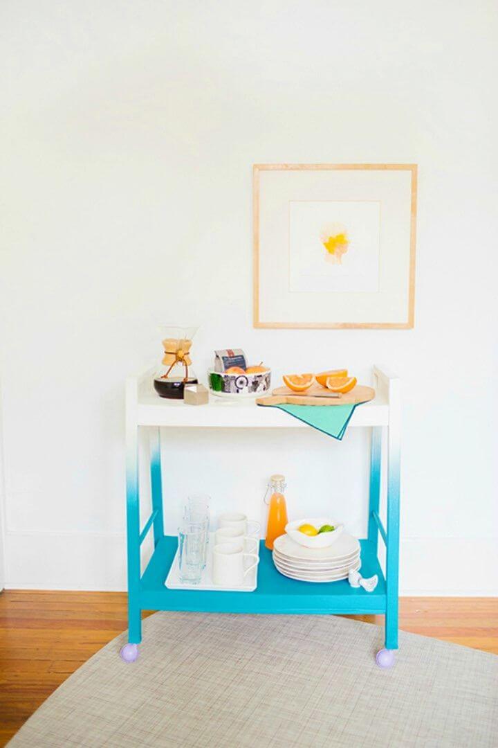 Modern DIY Colorful Bar Cart