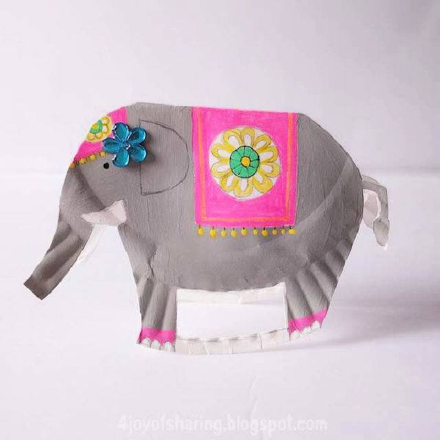 Make a Paper Plate Rocking Elephant