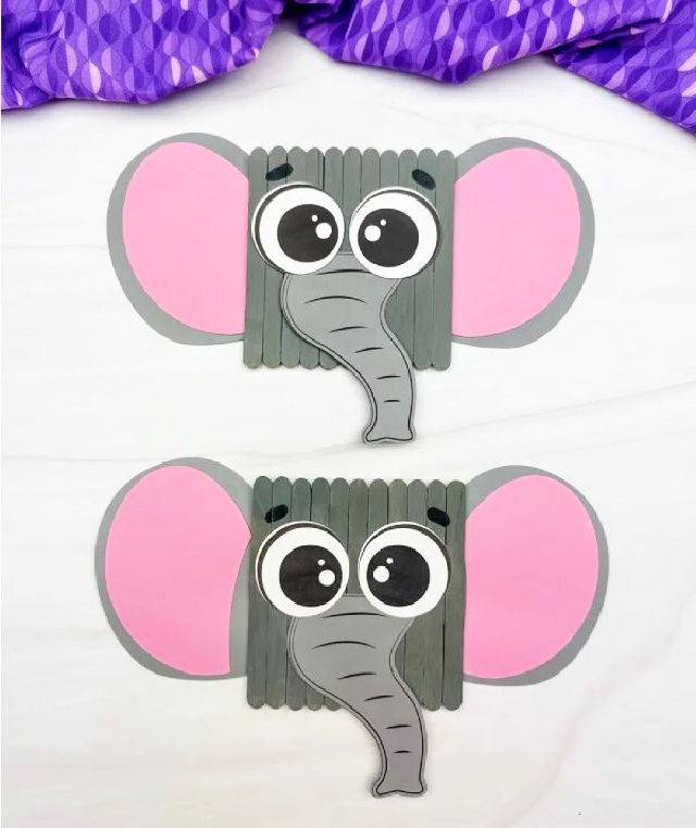 Create a Popsicle Stick Elephant