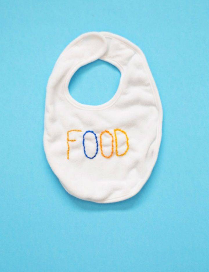 Pretty DIY Embroidered Baby Bibs
