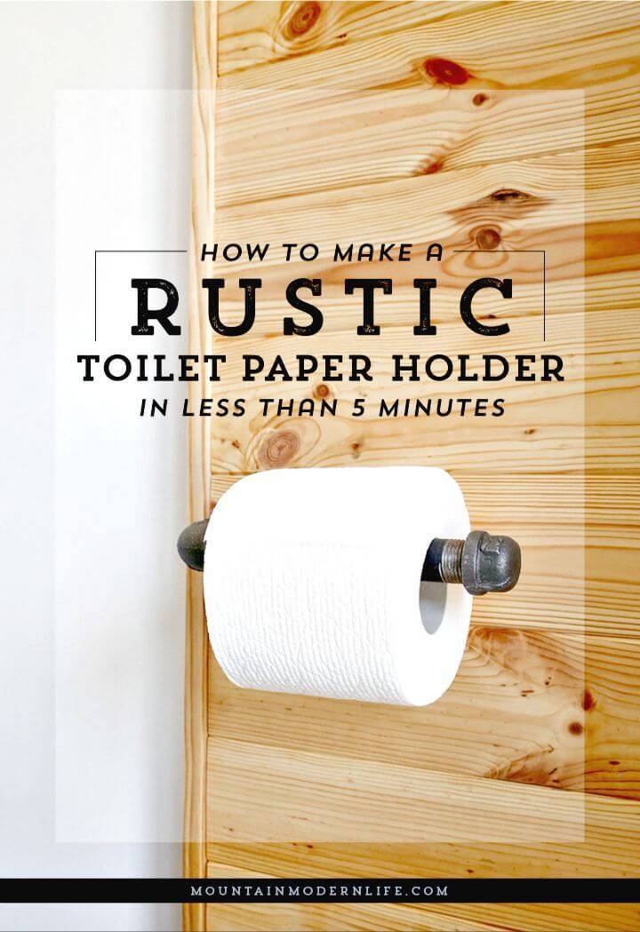 Quick DIY Rustic Toilet Paper Holder