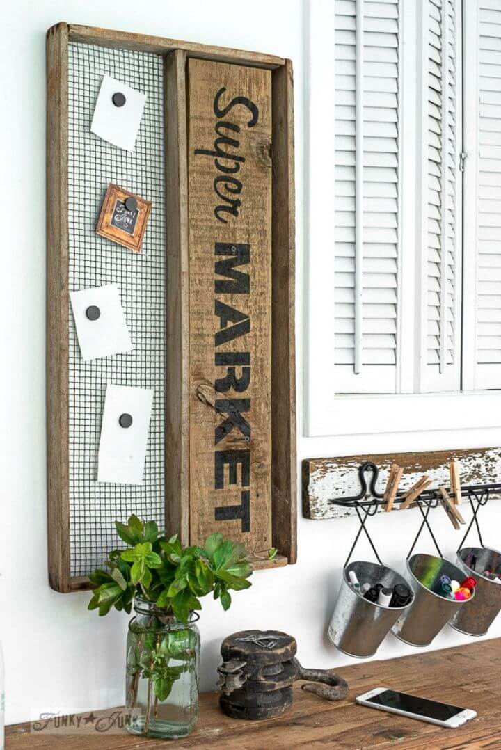 Quick DIY Super Market Soil Sifter Magnetic Board