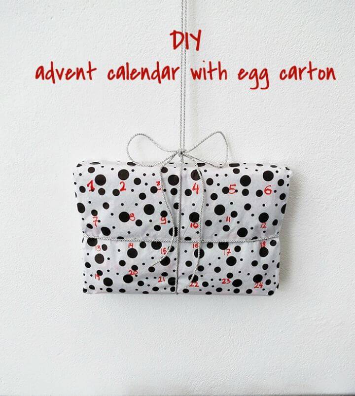 Simple DIY Advent Calendar Using Egg Carton
