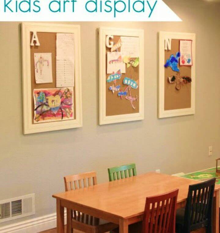 Simple DIY Kids Art Display