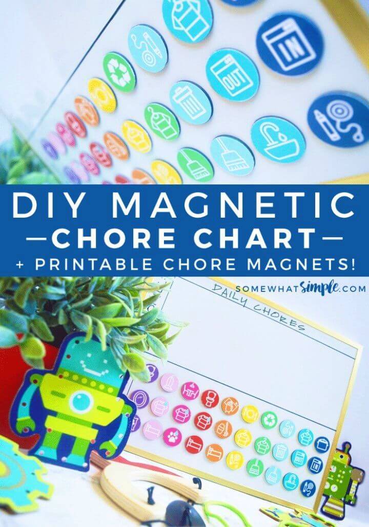 Simple DIY Magnetic Chore Chart
