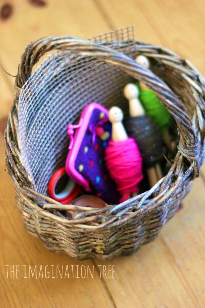 Simple DIY Sewing Basket for Kids