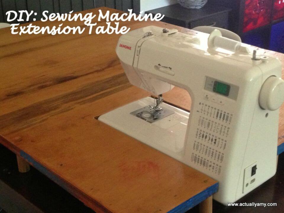 Here is one cheaper solution for a DIY Sewing Machine Extension Table. It  works well a…