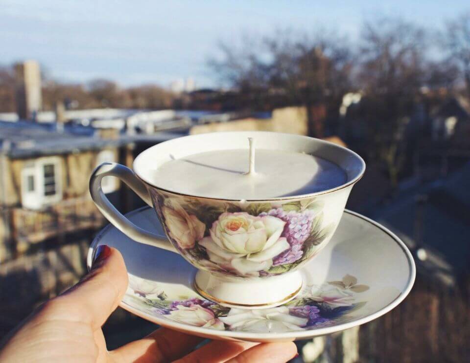 Simple DIY Teacup Candles