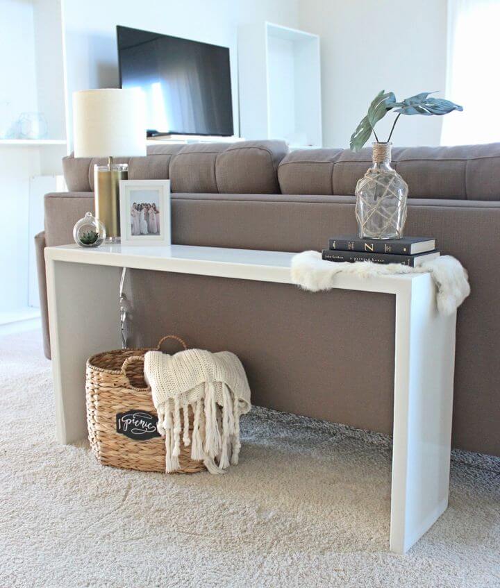 Simple DIY Wood Console Table