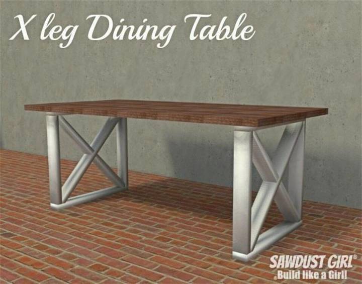 Simple DIY X Leg Dining Table