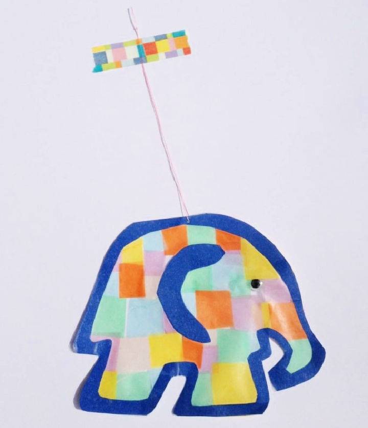 Suncatcher Elmer the Elephant Craft Ideas