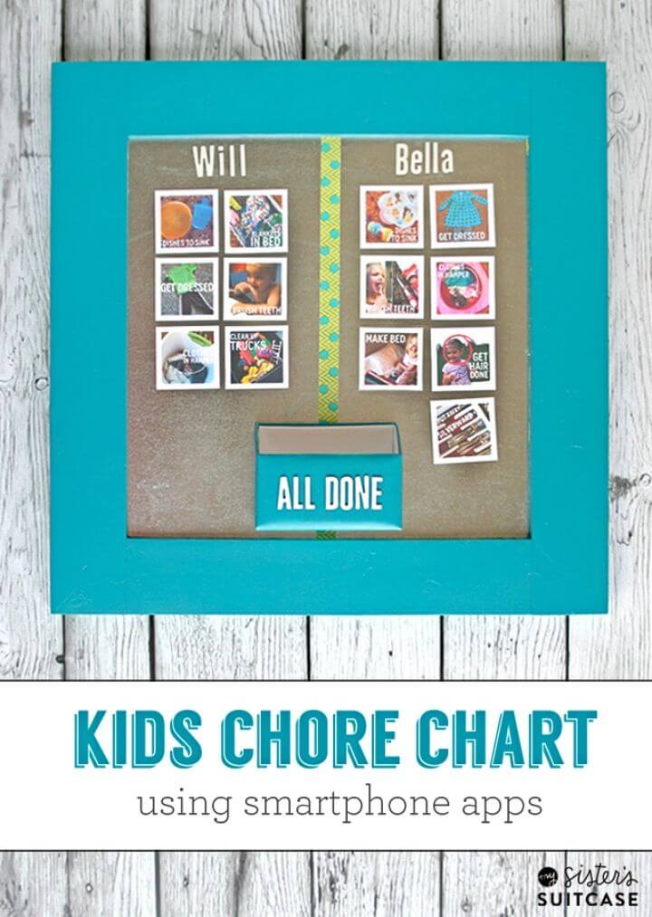 Super Easy DIY Kids Photo Chore Chart