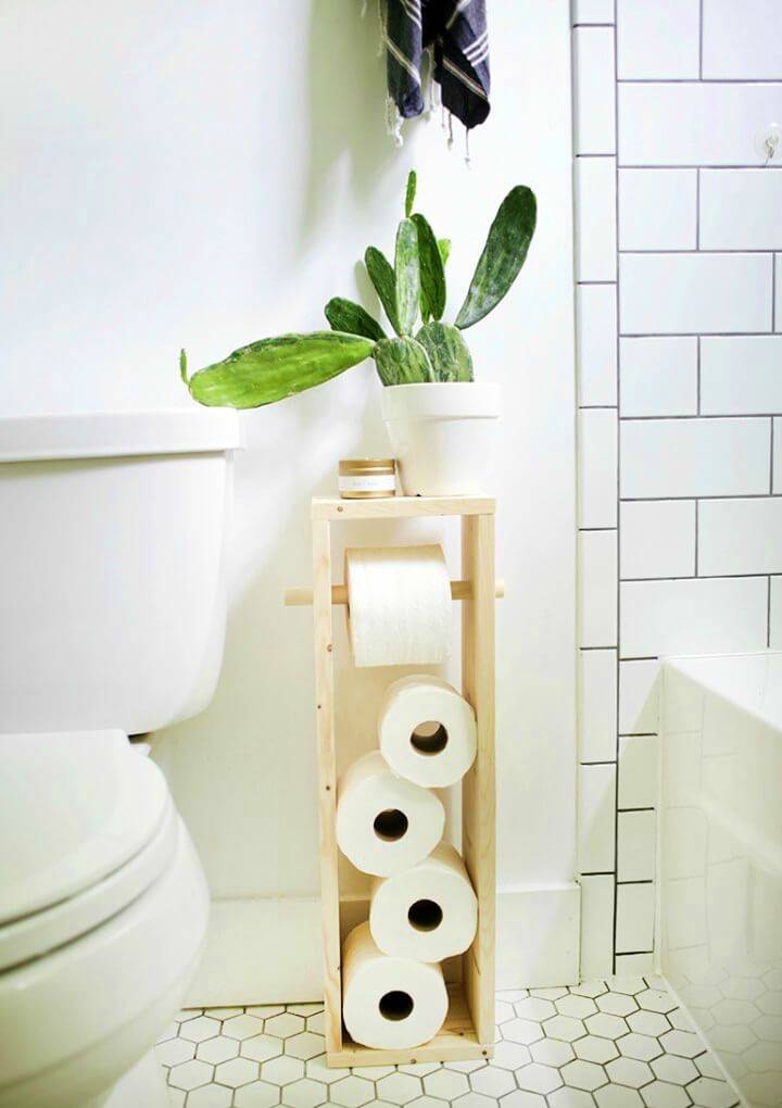 Toilet Paper Wooden Stand