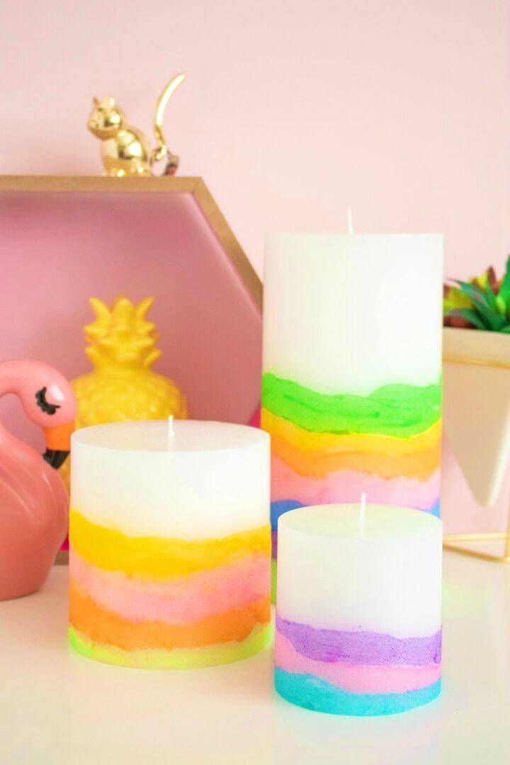 Unique and Pretty DIY Sand Art Candles