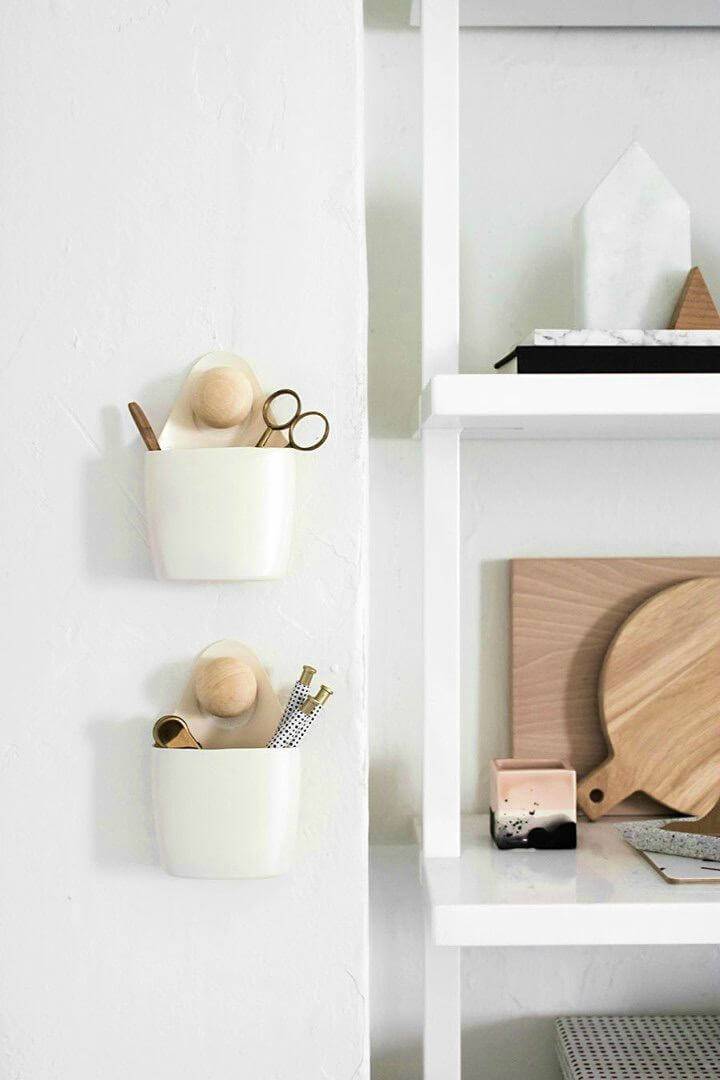 Wall Pocket Organizers From Lotion Bottles