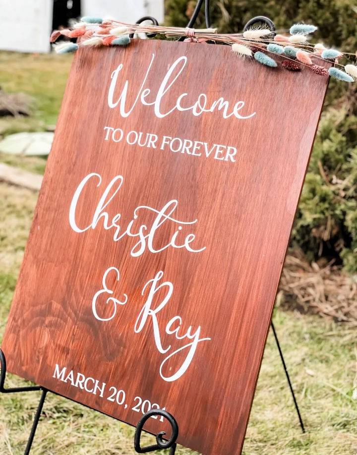 Handmade Welcome Wedding Sign