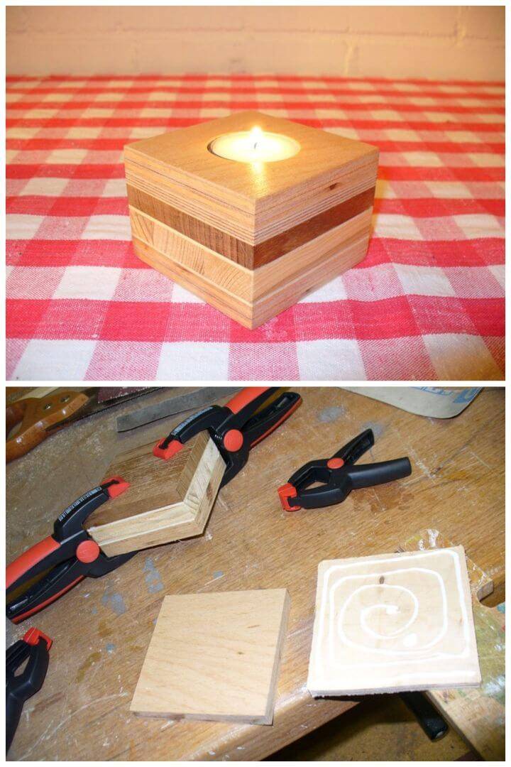 DIY Candleholders From Scrap Wood