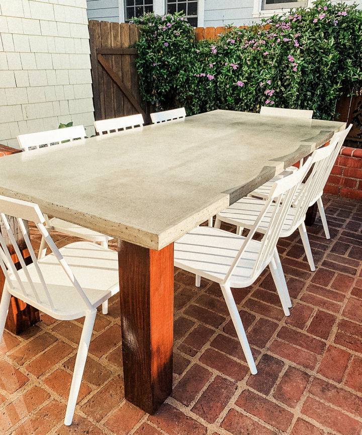 DIY Concrete Dining Table Step by Step Instructions
