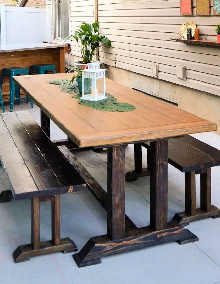 Large DIY Outdoor Dining Table