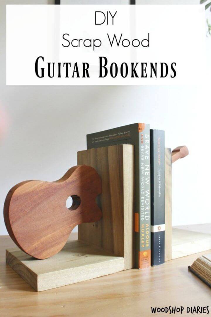 DIY Scrap Wood Guitar Bookends