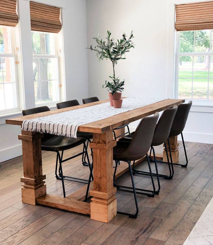 DIY Farmhouse Dining Table for Flip House