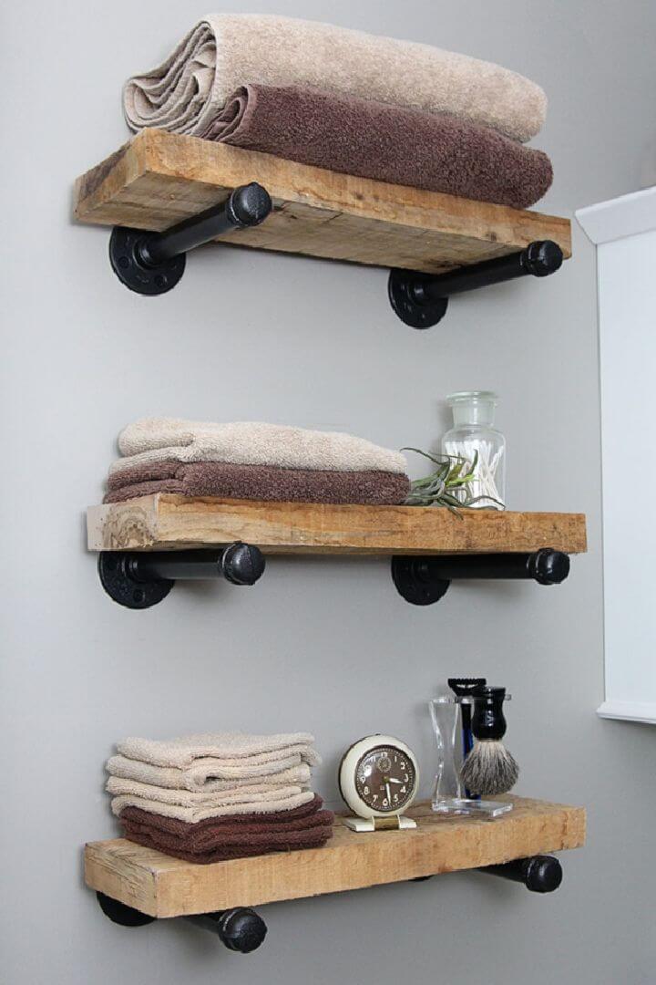 Building Industrial Pipe Shelves From Wood