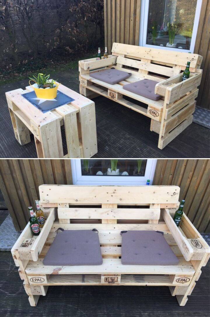 Make Outdoor Sofa and Bench Using Pallets