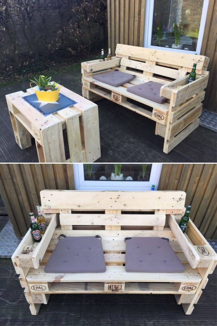 45 Pallet Outdoor Furniture Ideas for Patio ⋆ DIY Crafts