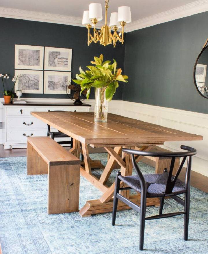 Modern Farmhouse Dining Table and Benches
