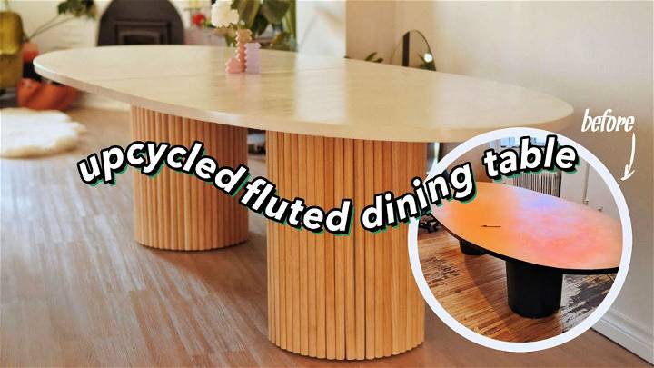 Upcycled Fluted Dining Table