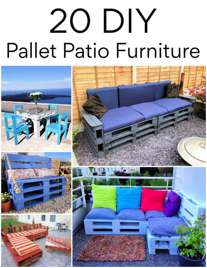 20 Free DIY Pallet Patio Furniture Plans & Ideas ⋆ DIY Crafts