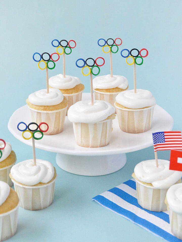 3 Olympics Cupcake Toppers