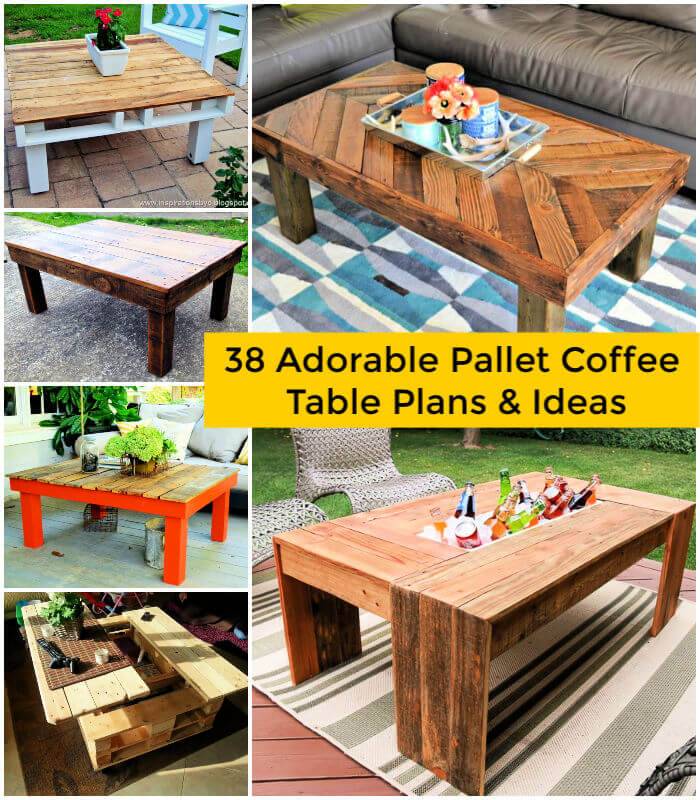 38 Adorable Pallet Coffee Table Plans, How To Make A Garden Coffee Table From Pallets