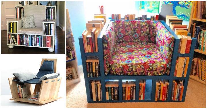 5 Diy Bookshelf Chair Plans For Reading Books Diy Crafts
