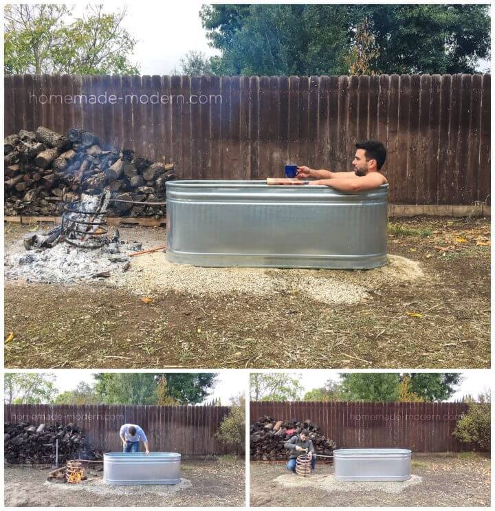 Adorable DIY Wood Fired Hot Tub