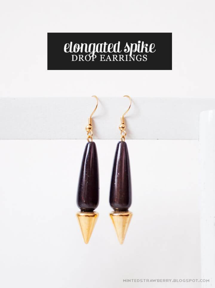 Affordable DIY Elongated Spike Drop Earrings