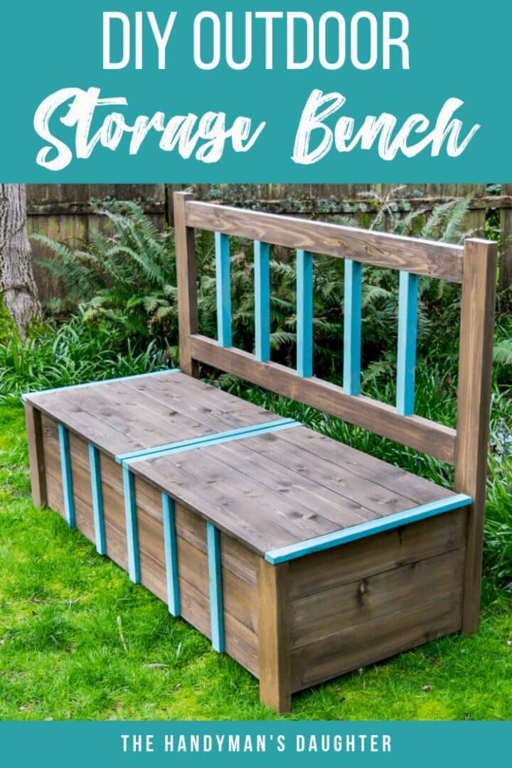 Affordable DIY Outdoor Storage Bench
