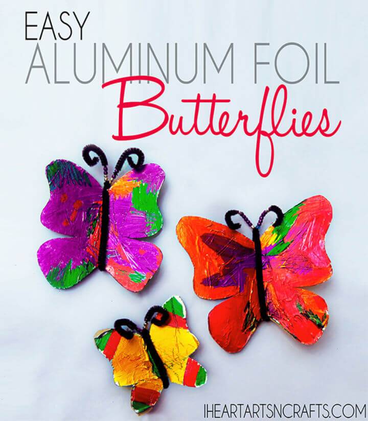 Aluminum Foil Butterfly Kids Craft