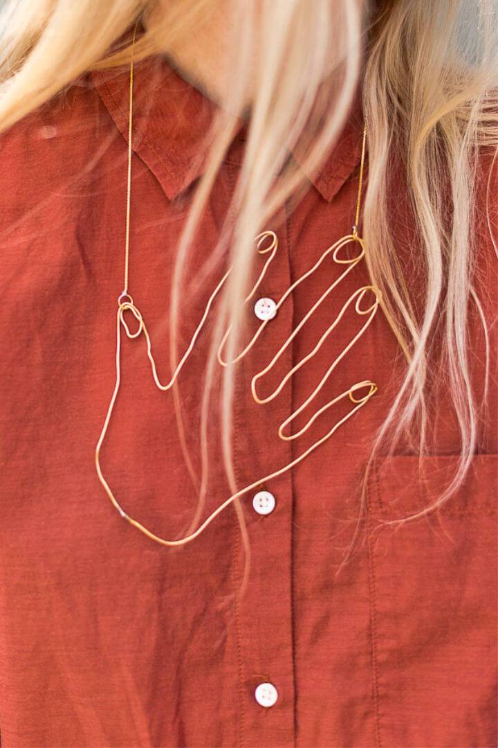 Amazing DIY Wire Hand Necklace