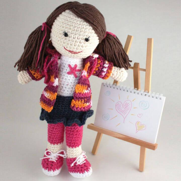 Back to School Crochet Lily Doll Pattern